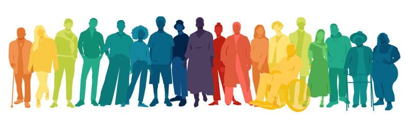 different people stand side by side together.