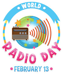 Sticker - World Radio Day Banner