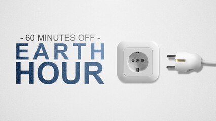 Wall Mural - Earth Hour Concept