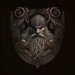 AI generated art: A powerful epic norse-inspired emblem of a Viking divine entity