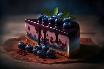 Sticker - Cheesecake. Blueberry. Cranberry. Mulberry. Rasberry. Blueberry Cheesecake.