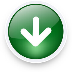 Poster - Download icon in realistic style. Arrow signs illustration.