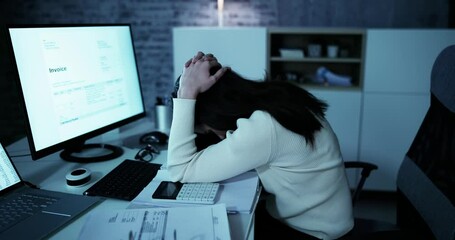 Aufkleber - Bored Office Employee Accountant. Lazy Female