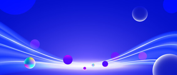 Wall Mural - abstract blue background with ball