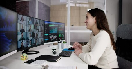 Poster - Watching Video Conference Business Webinar