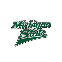 Wall Mural - Vintage varsity  print with michigan state slogan for graphic tee t shirt or sweatshirt - Vector