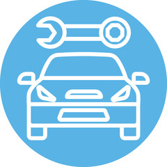 Canvas Print - Car Repairing Vector Icon

