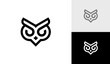 Simple owl head logo design vector