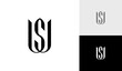 Letter WS or SW monogram logo design vector