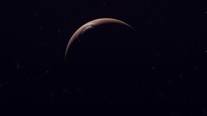 Wall Mural - Orbiting Planet Mars - animation