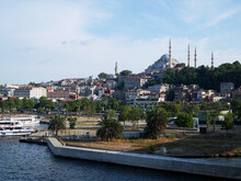 The Skyline Of Istanbul From The Halic Station