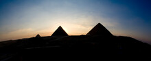 The Great Pyramids At Dusk, Cairo, Egypt
