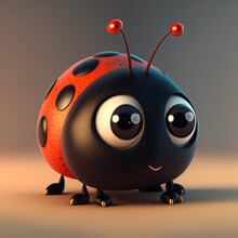 Cute Cartoon Lasy Bug Character