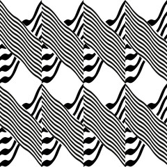 Leinwandbilder - Modern abstract geometric contemporary vector seamless diagonal pattern with simple elements and shapes. Graphic black and white minimalist background.