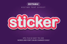 Sticker 3d Text Effect Style
