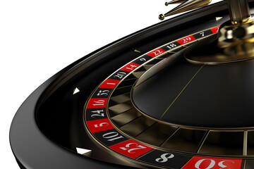 Wall Mural - Classic Black Matt Roulette Close Up 3D Illustration