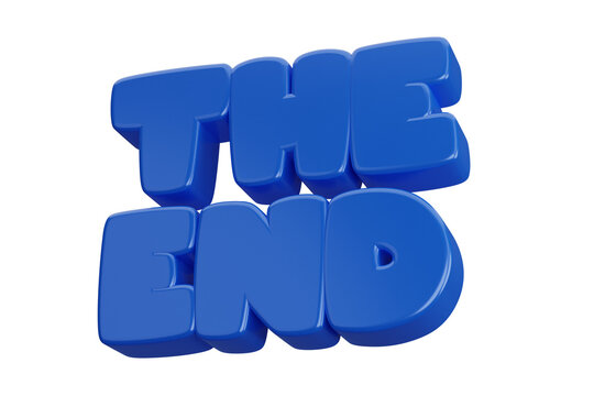 the end 3d word text