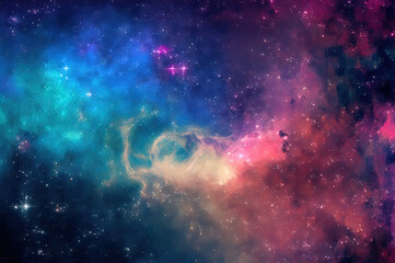 Colorful space filled with lots of stars.