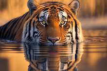 Tiger Is Swimming,generative Ai
