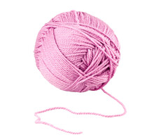 Knitting Wool. Ball Of Wool Isolated On Transparent Background. Png Format	
