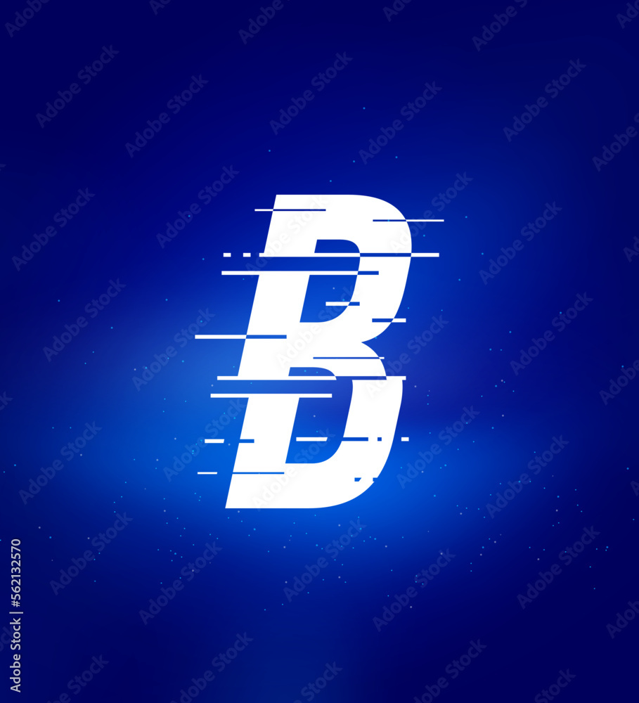 B letter fast speed logo. Animated letters. Technology labels, match ...