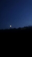 Early Evening Sky With Crescent Moon View Cinematic Moody Minimalist Landscape Vertical Video For Social Media