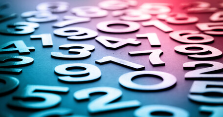 Mathematics background made with solid numbers