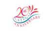 20th Anniversary Colorful Logo Design Template.