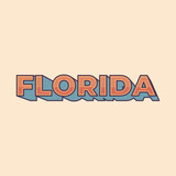 Fototapeta Panele - Vintage Retro Florida Vector Design, a Timeless and Nostalgic Representation of the State of Florida