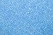 Blue Woven Canvas Texture Close Up, Fabric Background
