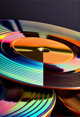 Aufkleber - Beautiful vinyl  tape in neon light. Minimalism retro style concept. 80s. Background pattern for design