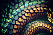 Snake skin abstract background texture semicircle. Beautiful background pattern texture for design Generative AI technology.
