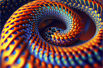 Poster - Snake skin abstract background texture semicircle. Beautiful background pattern texture for design 