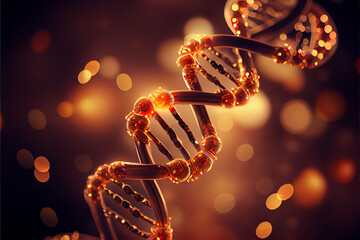 DNA molecule complex spiral structure , medical, science, genetic biotechnology, gene cell concept.