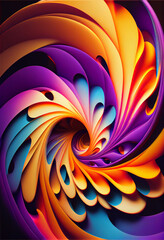 Aufkleber - Wonderful Abstract colourful line background. Starburst dynamic wave. 