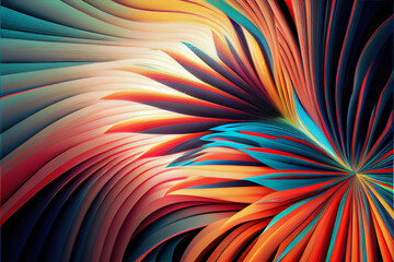 Poster - Wonderful Abstract colourful line background. Starburst dynamic wave. Background pattern for design.