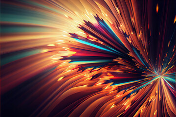 Poster - Wonderful Abstract colourful line background. Starburst dynamic wave. Background pattern for design.