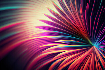 Poster - Wonderful Abstract colourful line background. Starburst dynamic wave. Background pattern for design.