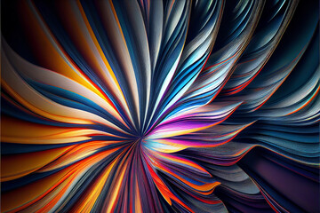 Poster - Wonderful Abstract colourful line background. Starburst dynamic wave. Background pattern for design.