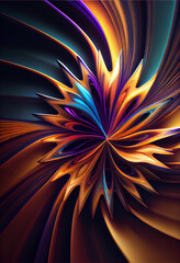 Poster - Wonderful Abstract colourful line background. Starburst dynamic wave. Background pattern for design.