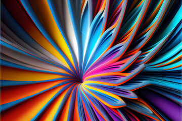 Poster - Wonderful Abstract colourful line background. Starburst dynamic wave. Background pattern for design.