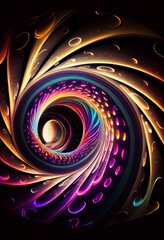 Poster - Wonderful Abstract colourful line background. Starburst dynamic wave