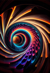 Aufkleber - Wonderful Abstract colourful line background. Starburst dynamic wave