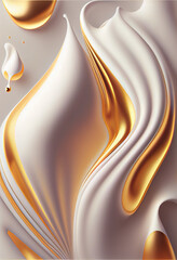 Poster - Wonderful abstract luxury design background. Trendy white gradient shapes. Liquid curve shape in motion