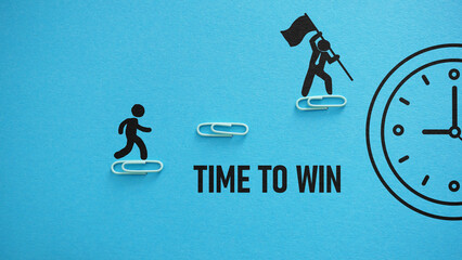 Poster - Time to win is shown using the text