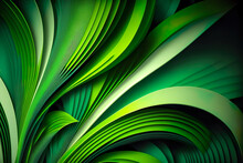 A Green Abstract Foliage Textured Background. Created With Generative AI