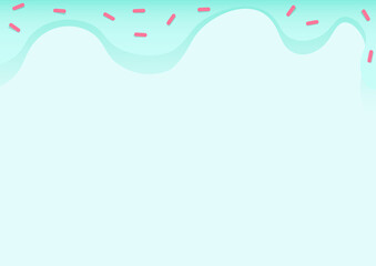 sweet blue background with drip on top and pink sprinkles