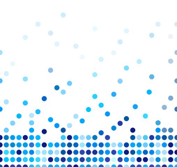 Aufkleber - Mosaic background random dark and light blue circles, pattern of polka dots, neutral versatile pattern for business techno style design. 