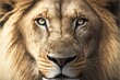 © Deivison - Lion face standing still with imposing pose. AI digital illustration