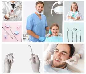 Wall Mural - Collage for World Dentist's Day